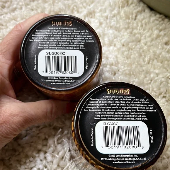 2 Animal Print Glass Candles - Picture 5 of 11